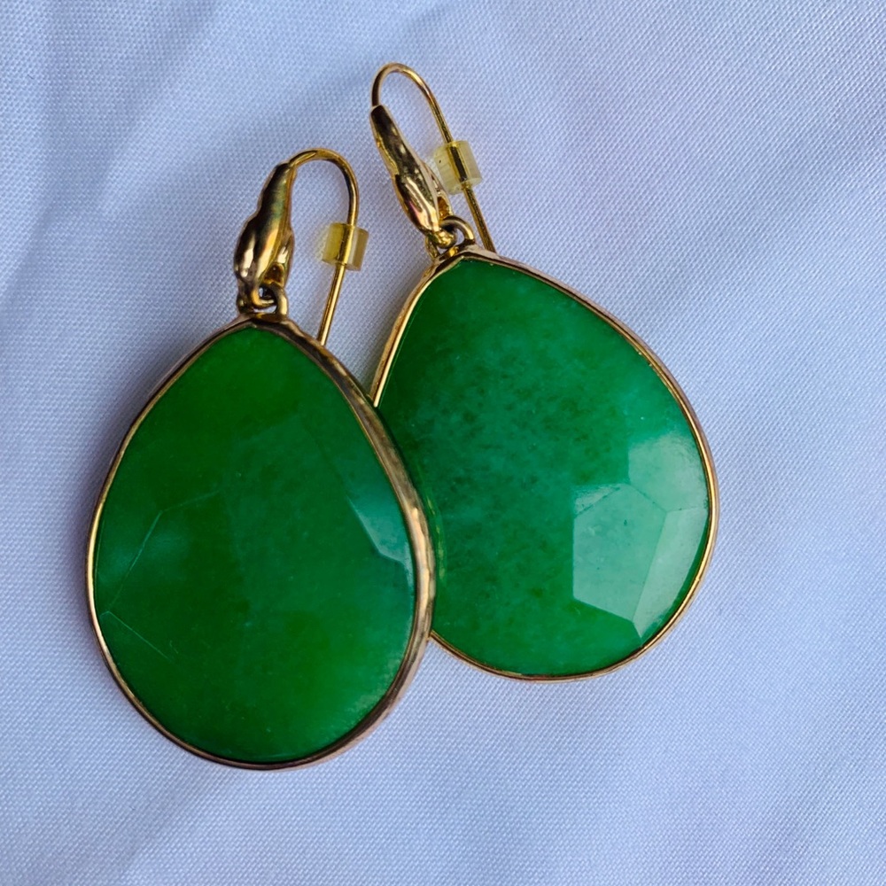 Stella and Dot emerald earrings